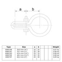 Karton Rohrverbinder Gitterhalter einfach-E / 48,3 mm (100 Stück)